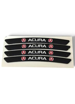 Металлические наклейки на диск авто с логотипом acura, черные