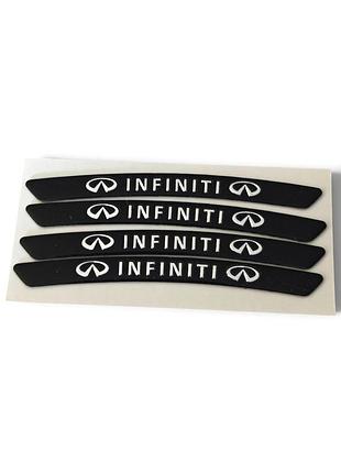Металлические наклейки на диск авто с логотипом infiniti, черные