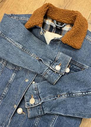 Джинсова куртка h&m утеплена 116 см 4