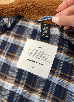 Джинсова куртка h&m утеплена 116 см 5