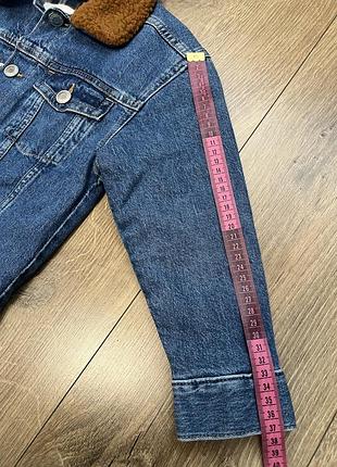 Джинсова куртка h&m утеплена 116 см 6