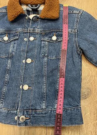 Джинсова куртка h&m утеплена 116 см 8