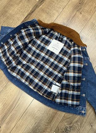 Джинсова куртка h&m утеплена 116 см 3