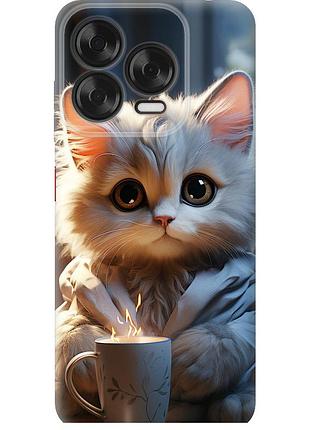 Чохол силіконовий на телефон zte nubia v70 design білий кіт "5646u-4084-58250"