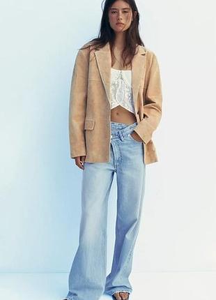Замшевий піджак жіночий zara, р. м-l