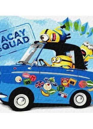 Картина по номерам для детей un "minions (миньоны): дорога в отпуск" 30x40см