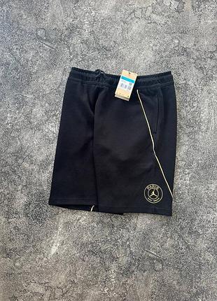 Шорти чоловічі nike m j psg flc short чорні, розміри s-xl