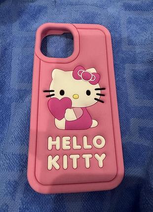 Чохол apple iphone 15 hello kitty силіконовий