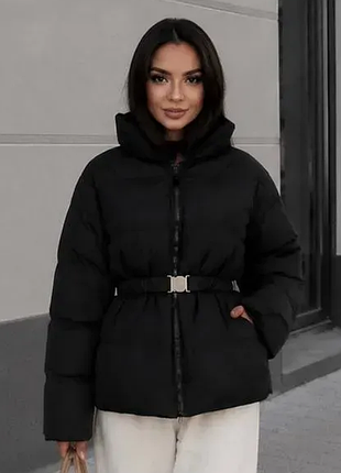 Куртка женская с поясом из плащевки 4 цвета 42-48 sin1497-083vве
