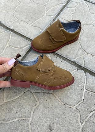Классные туфли туфлі на липучке на мальчика carters 24p