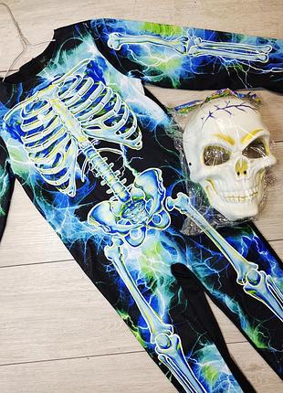 Костюм скелетика светится скелет хелловин halloween
