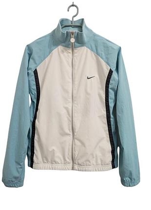 Вітровка жіноча nike vintage y2k блакитна, біла xs-s
