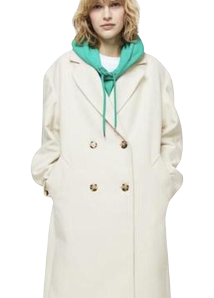 Двобортне пальто оверсайз h&m (розмір xs) 5