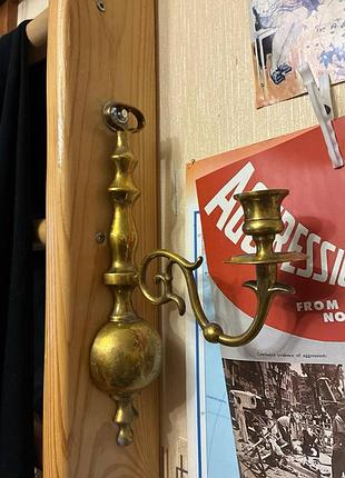 Латунний настінний світильник вінтажний
