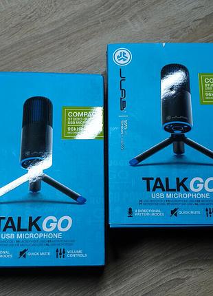 Професійний usb-мікрофон jlab talk go black (24bit/96khz, quick mute, usb-c)