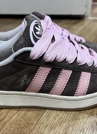Кросівки жіночі adidas campus коричневі з рожевим