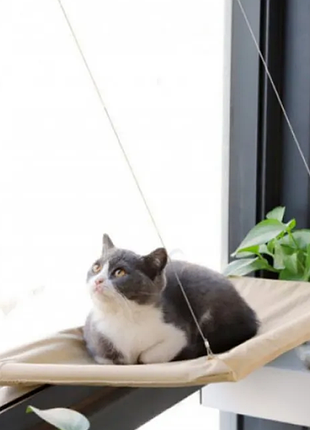Підвісна лежанка - гамак для котів window mounted cat bed