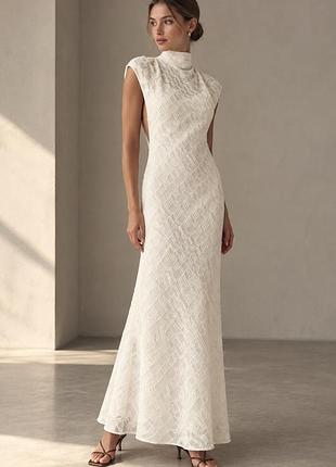 Zara zw collection | фактурна сукня максі з відкритою спиною | xs