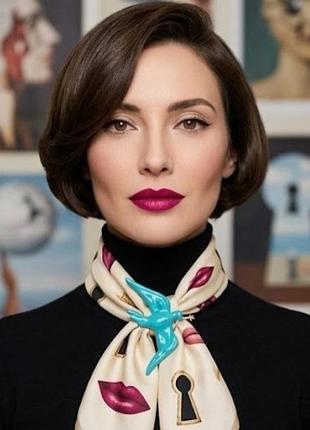 Велика фактурна брошка-блак у стилі скіапареллі, люкс якість
