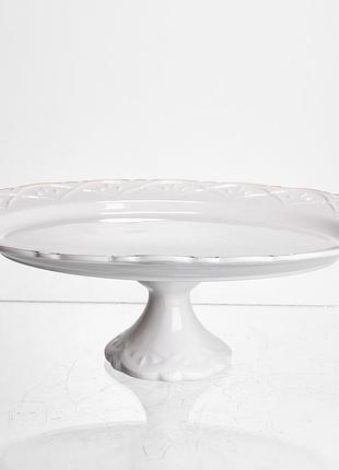 Блюдо на ножке фарфоровое pearl 25,5 см yiwu 120-yh-hg050