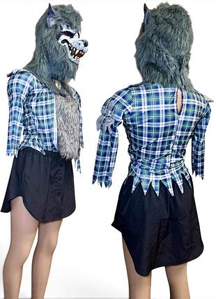Костюм перевертня werewolf seasonal visions, розмір m — маска вовка, хутро, halloween, косплей