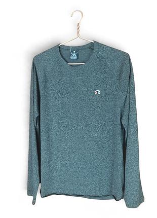 Лонгслів champion чоловічий р.l (xl), сіро-зелений меланж