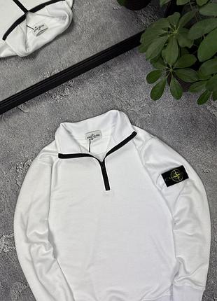 🫦 зіп-світшот stone island — white 🤍