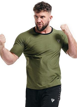 Мужская футболка rdx m1 с эффектом сауны army green m стимулирует потоотделение и жиросжигание