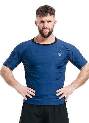 Мужская футболка rdx m1 с эффектом сауны navy blue l до 5 раз больше пота уже после первых минут тренировки