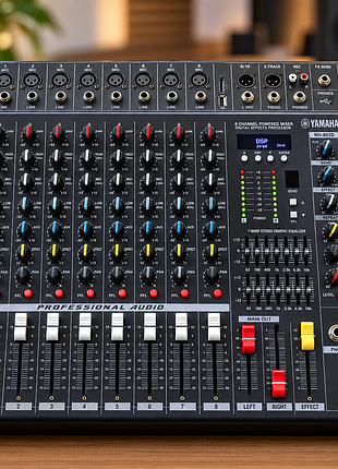 Аудио микшер 8 канальный mixer bt 808d 8ch / звуковой пульт-микшер усилитель с 16-битным процессором