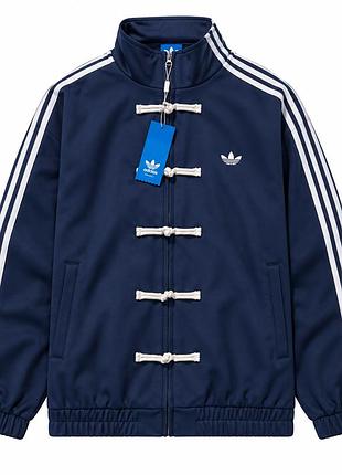 Куртка adidas, куртка адидас, спортивная куртка, ветровка, олимпийка, мужская, женская, унисекс синий; размер xl