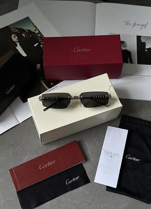 😎 cartier clash black/silver ct0544s 001 l cat.2 58/17/140 58/17/140