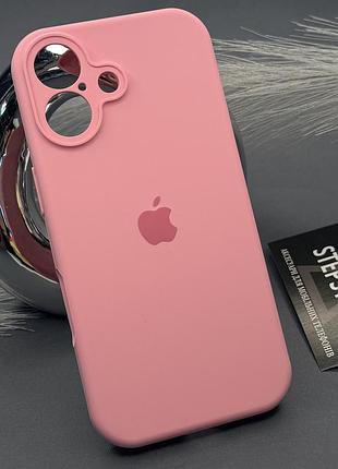 Чохол для iphone 17 silicone case з мікрофіброю закритим низом силіконовий закрита камера коричневий