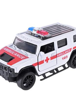 Машинка инерционная ambulance ap4388-3 масштаб 1:43