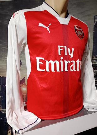 Оригінальна колекційна домашня футбольна джерсі puma arsenal london (сезон 2016/17, довгий рукав). артикул товару: 749713. розмір: xs