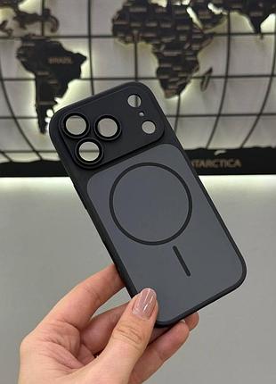 Силиконовый чехол magsafe для iphone 18 pro с защитой камеры,чехол-накладка с защитой камеры для iphone 18 pro (черный)