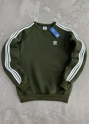 Спортивная кофта теплая на флисе адидас, adidas, свитшот
