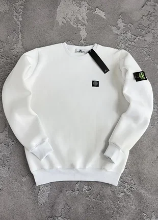 Спортивная кофта теплая на флисе stone island, свитшот