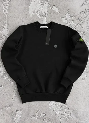 Спортивная кофта теплая на флисе stone island, свитшот