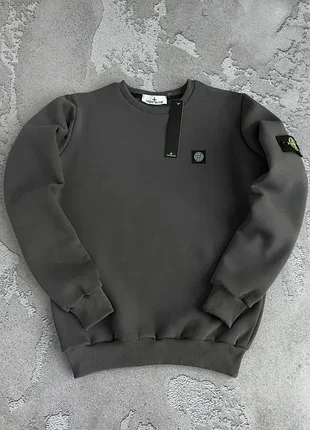 Спортивна кофта тепла на флісі stone island, світшот