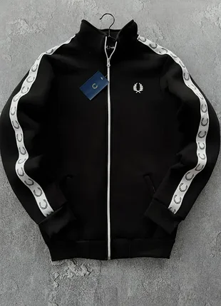 Спортивная кофта теплая на флисе fred perry, олимпийка