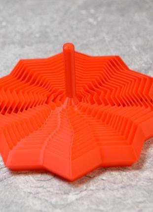 Фіджет зірка 12 см, що обертається, 3d друк геометрична іграшка, колір червоний