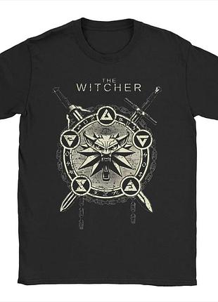 Футболка оверсайз the witcher відьмак чорна/біла розмір s — геймерський мерч, стрітстайл