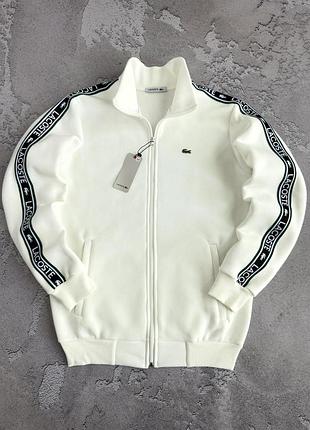 Спортивная кофта теплая на флисе lacoste, олимпийка