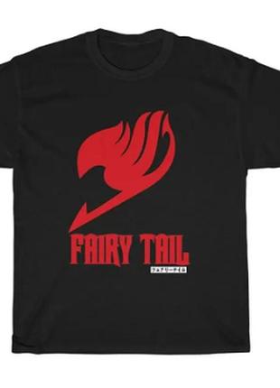 Оверсайз футболка fairy tail (хвост феи) с аниме принтом черная s