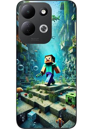 Силиконовый чехол epik для xiaomi redmi 17 с принтом подводное приключение minecraft