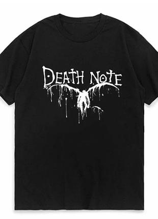 Оверсайз футболка death note (тетрадь смерти) с аниме принтом черная s