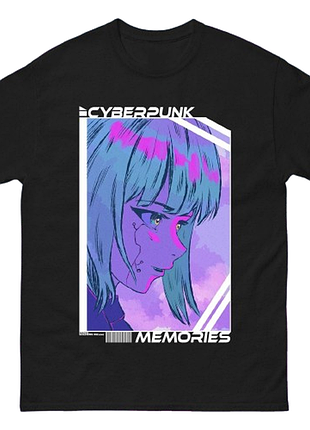 Футболка оверсайз cyberpunk 2077 (кіберпанк 2077) чорна/біла розмір s — геймерський мерч, стрітстайл