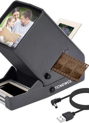 Просмотр слайдов и пленки tcnewcl fs521 35мм с led подсветкой и увеличением 3x