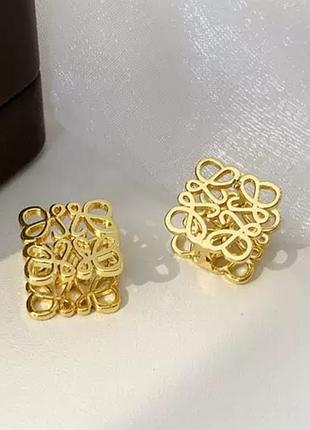 Серьги-пусеты loewe «anagram studs» премиум качество
